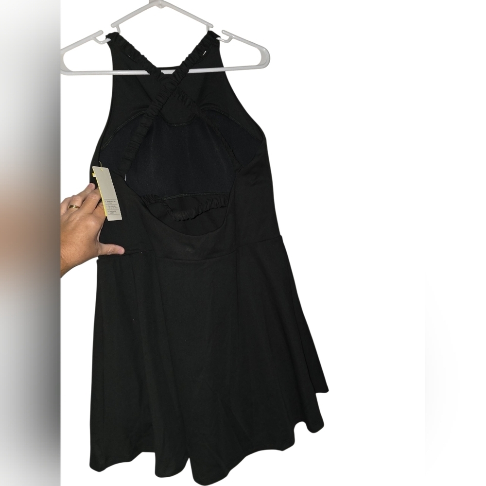 Womens All In Motion Black Criss Cross Back Athletic Dress, XL, NWT!!! - Picture 2 of 4